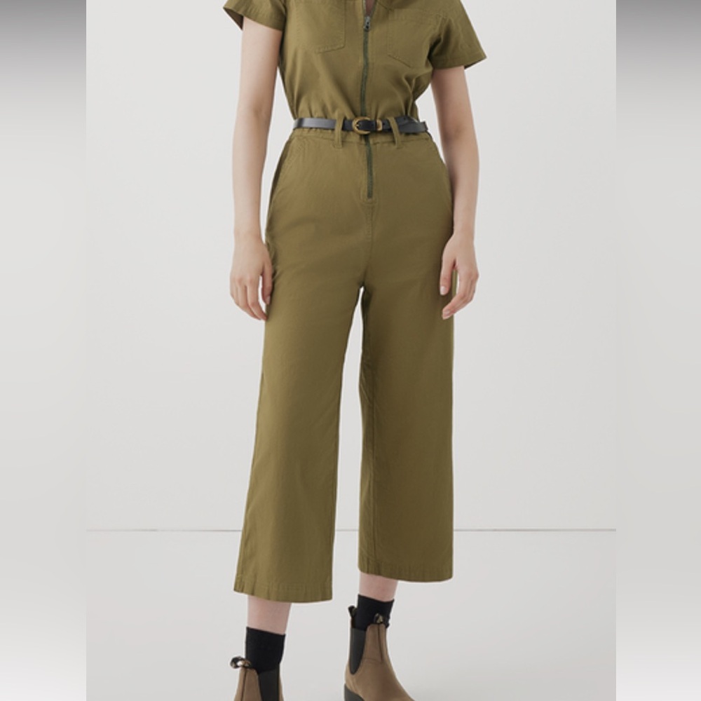 PACT ZIP UP JUMPSUIT IN BLACK